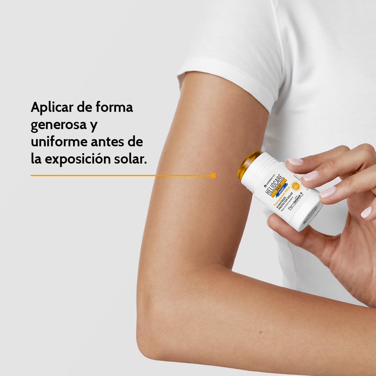 Cantabria Labs - Heliocare 360º Sport Transparent Stick SPF 50+ - 25g - Alta Fotoprotección Facial - Resistente al Agua y Sudor - Ideal para Deportes al Aire Libre