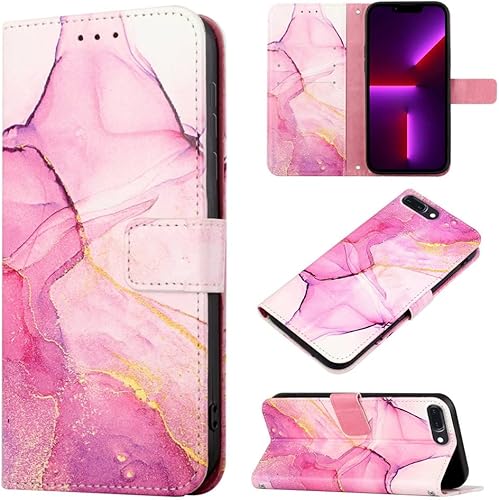 Funda compatible con iPod Touch 7 tipo cartera para mujer, Touch 6 con tarjetero de piel de lujo con función atril, funda protectora para iPod Touch