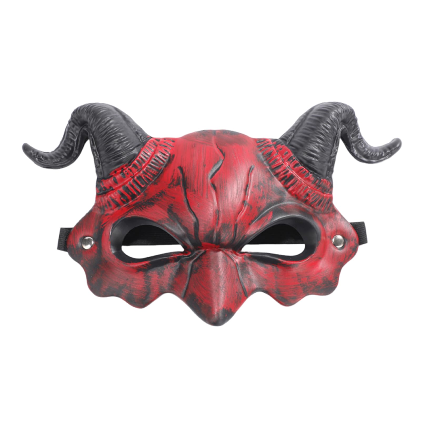KxrTpx Skeleton Mask, Masks Costume, Ghost Face Mask, Faxianther Scary Devil Mask With Ram Horns, Men Women Horror Demon Evil Cosplay Halloween Mardi Gras Costume Half Face Mask