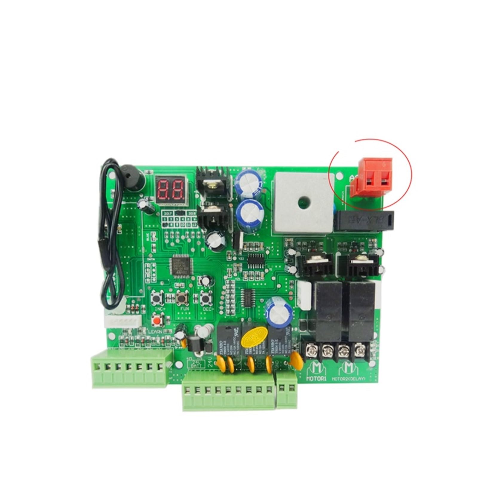 Motorisation Portail Coulissant, Le tableau de commande de la porte pivotante connecte la batterie de secours ou le système solaire avec le montant de la télécommande en option(2 remote 24V)