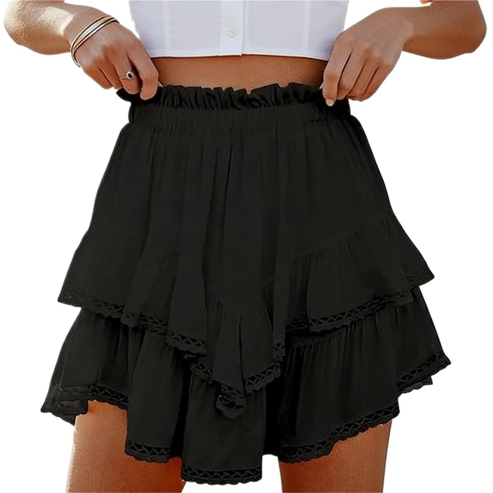 Jupe de Golf Taille Haute Golf Tennis gâteau Jupe Courte décontracté plissé en Couches