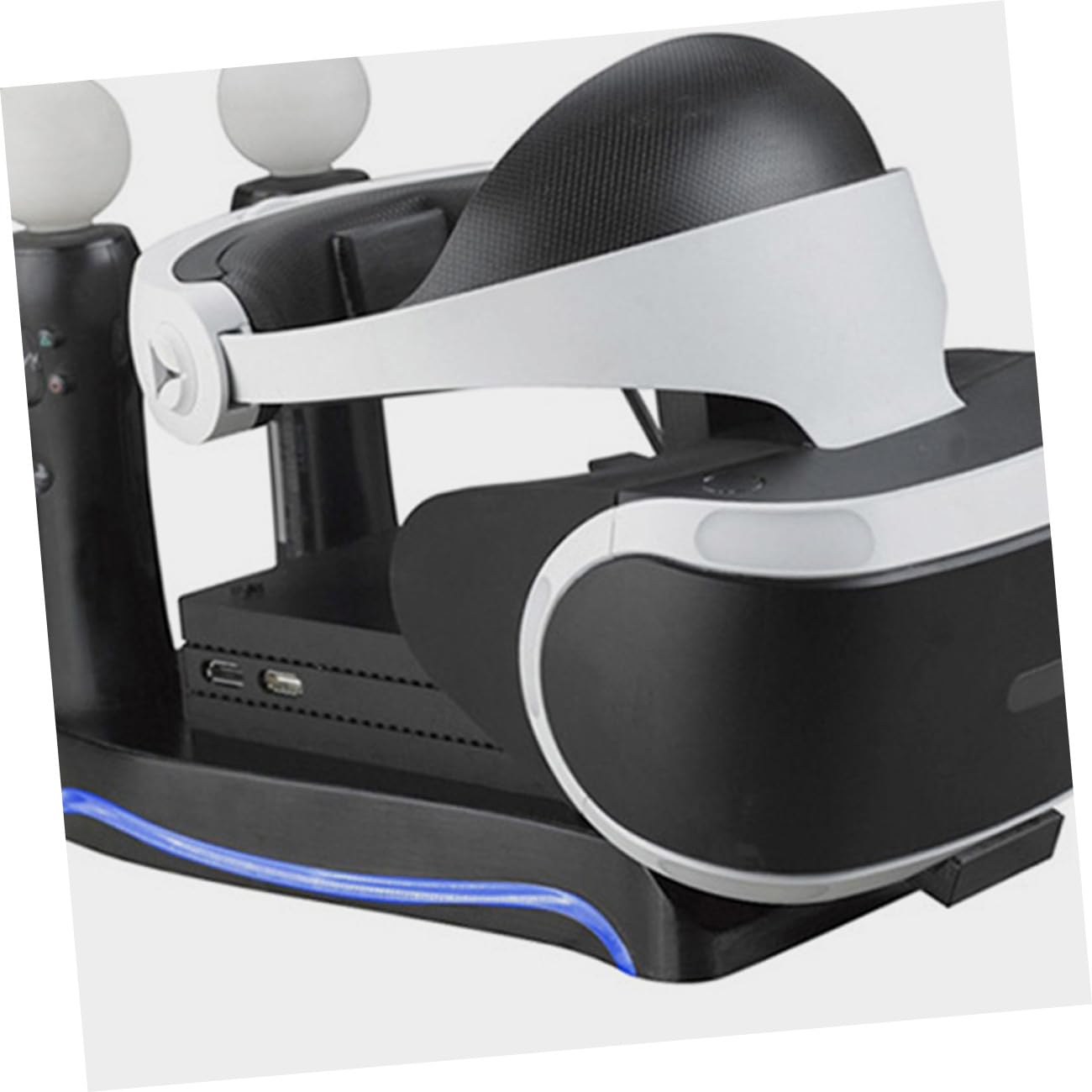 Stazione Di Ricarica Per Controller Vr Supporto Verticale Per Console Di Gioco e Occhiali Vr Design Compatto e Salvaspazio Organizer Pratico e Sicuro Per Controller