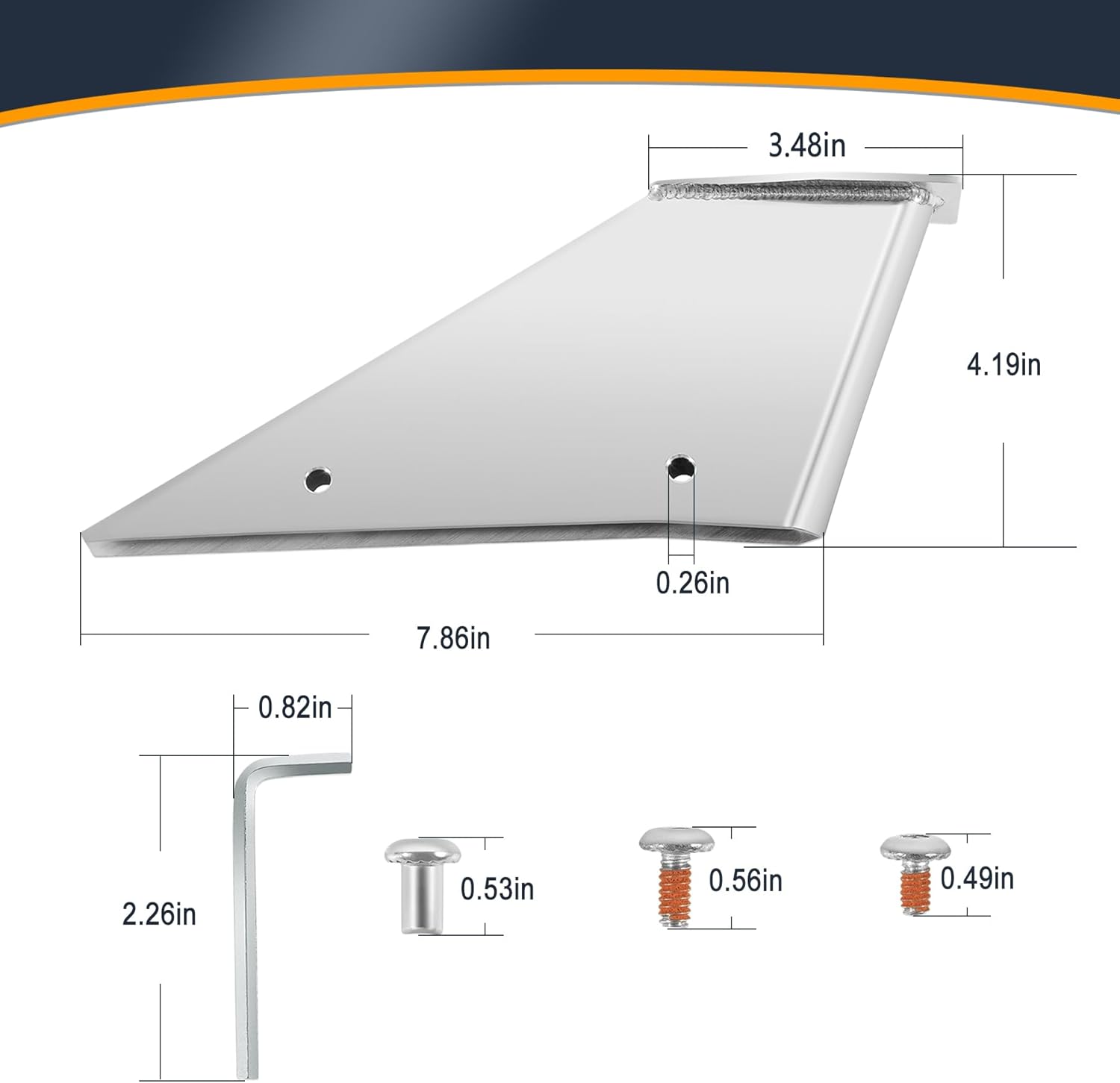 27341 Skeg Guard Protector Kit Stainless Steel Compatible with Mercury Mariner 40HP 50HP 60HP 2 & 4 Stroke 1991-Present, Compatible with Evinrude Johnson 40HP 50HP 4 Stroke 1999-2003 Drain Hole