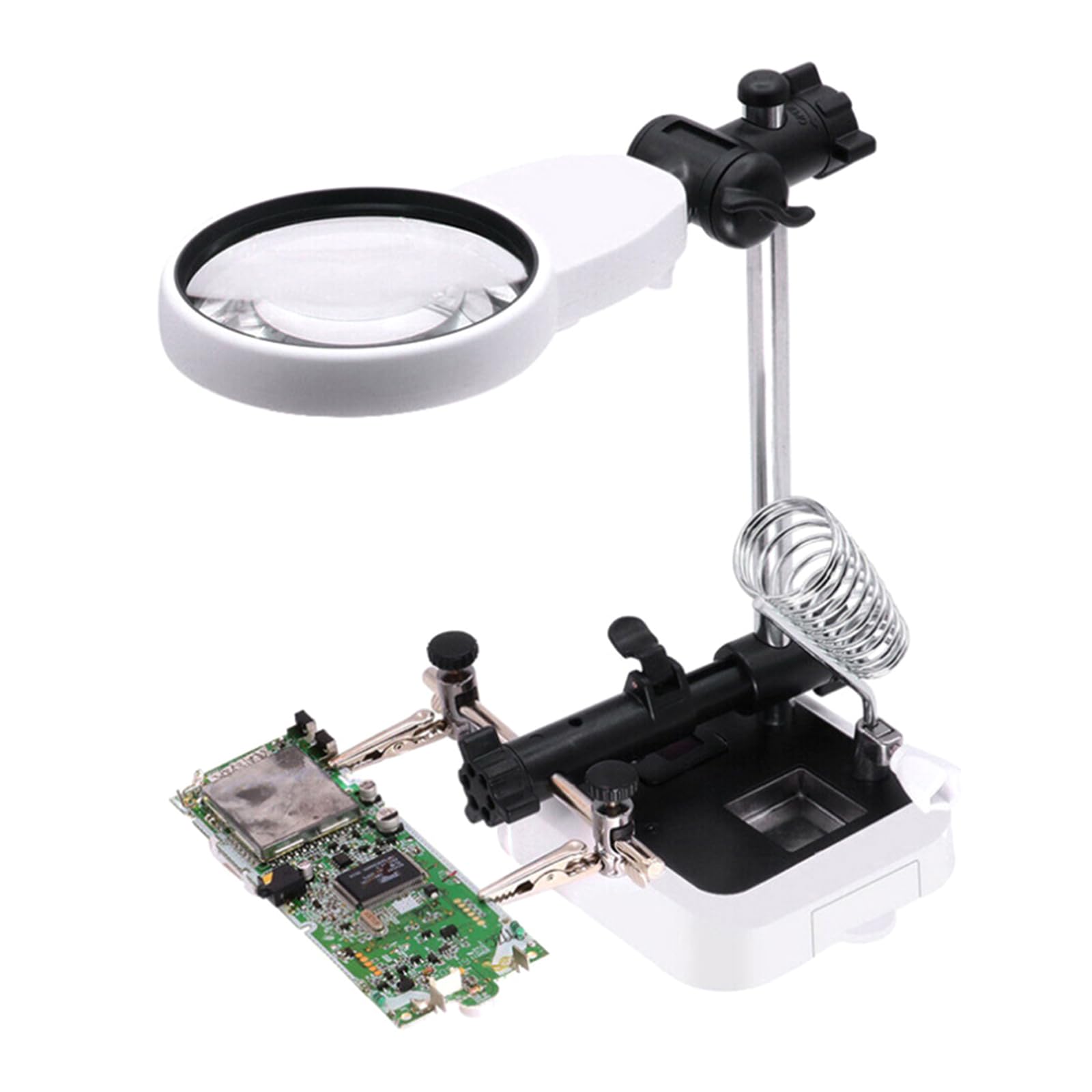 CHENZILIN LED Light Magnifier Soldering Station Desk Lamp Helping Hands Repair Clamp Auxiliary Clip Stand