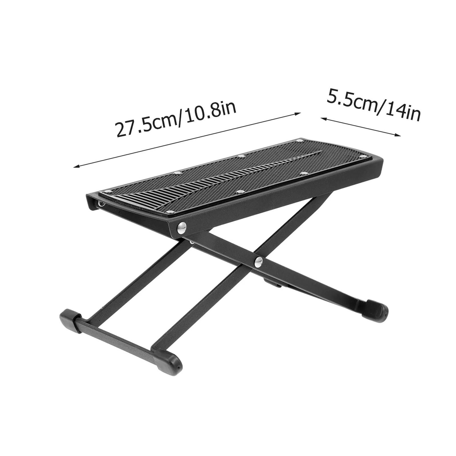 Schwarze Klappbare Fußstütze For Gitarre Aus Eisen