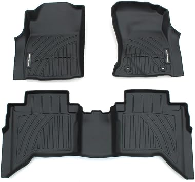 Predator4x4 Rubber Car Floor Mats Compatible with Toyota Hilux MK9 Double Cab Manual 2022+ | Front Rear Tailored Interior Car SUV Mat Set | Waterproof All-Weather Protection 5KG