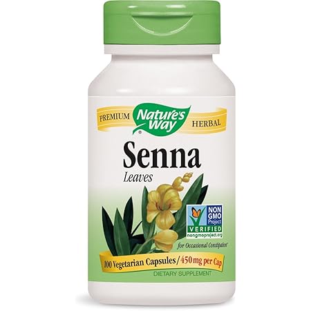 Nature's Way Senna Leaves, 1,350 mg, 100 Vegetarian Capsules, Pack of 2