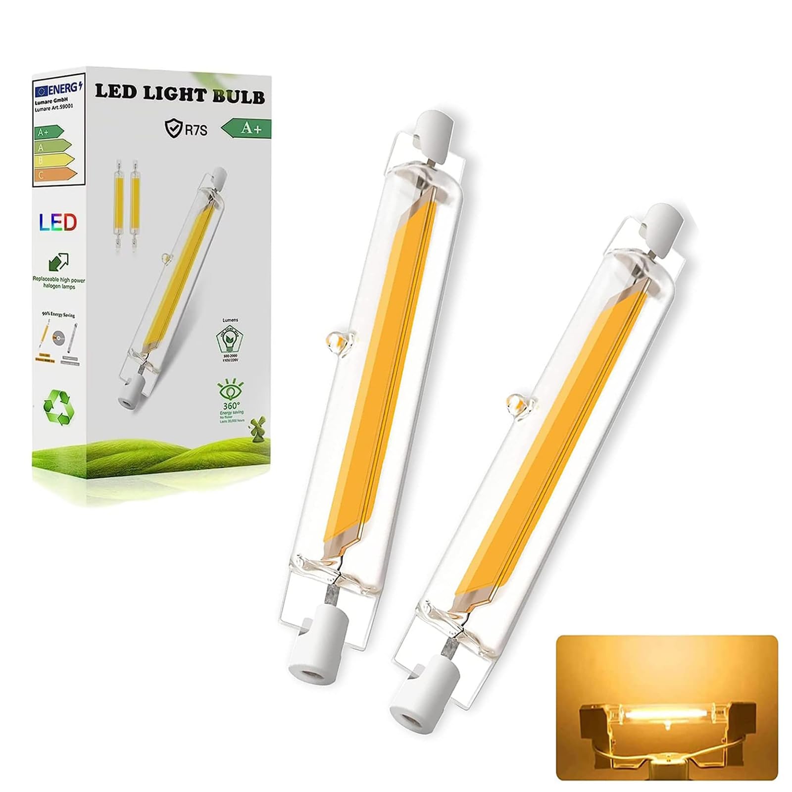R7S LED Bulb 78mm 10W Dimmable (100W Equivalent Halogen Bulb), 1000 Lumens
