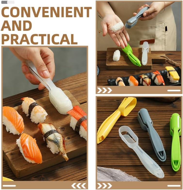 4Pcs Sushi Mold Set - Nigiri Rice Ball Maker Tool for Diy Sushi Assorted Colors Easy to Use Rice Molder for Family Gatherings and Creative Meals image 4