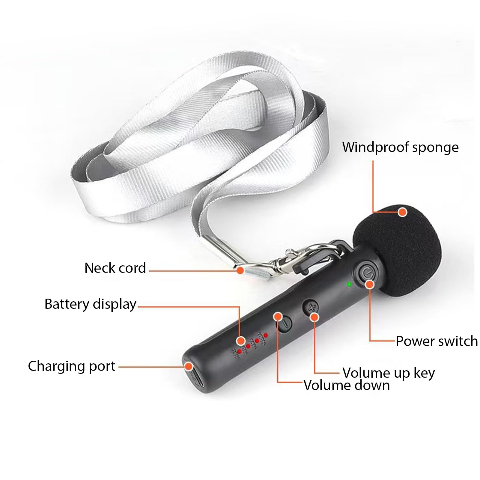 Fabater Microfono Portatile Wireless con Archetto da Collo con Riduzione del Rumore per Insegnare Karaoke Streaming Live All'aperto per Educatori Artisti ABS Nero 2 Microfoni (1 ricevitore con 2