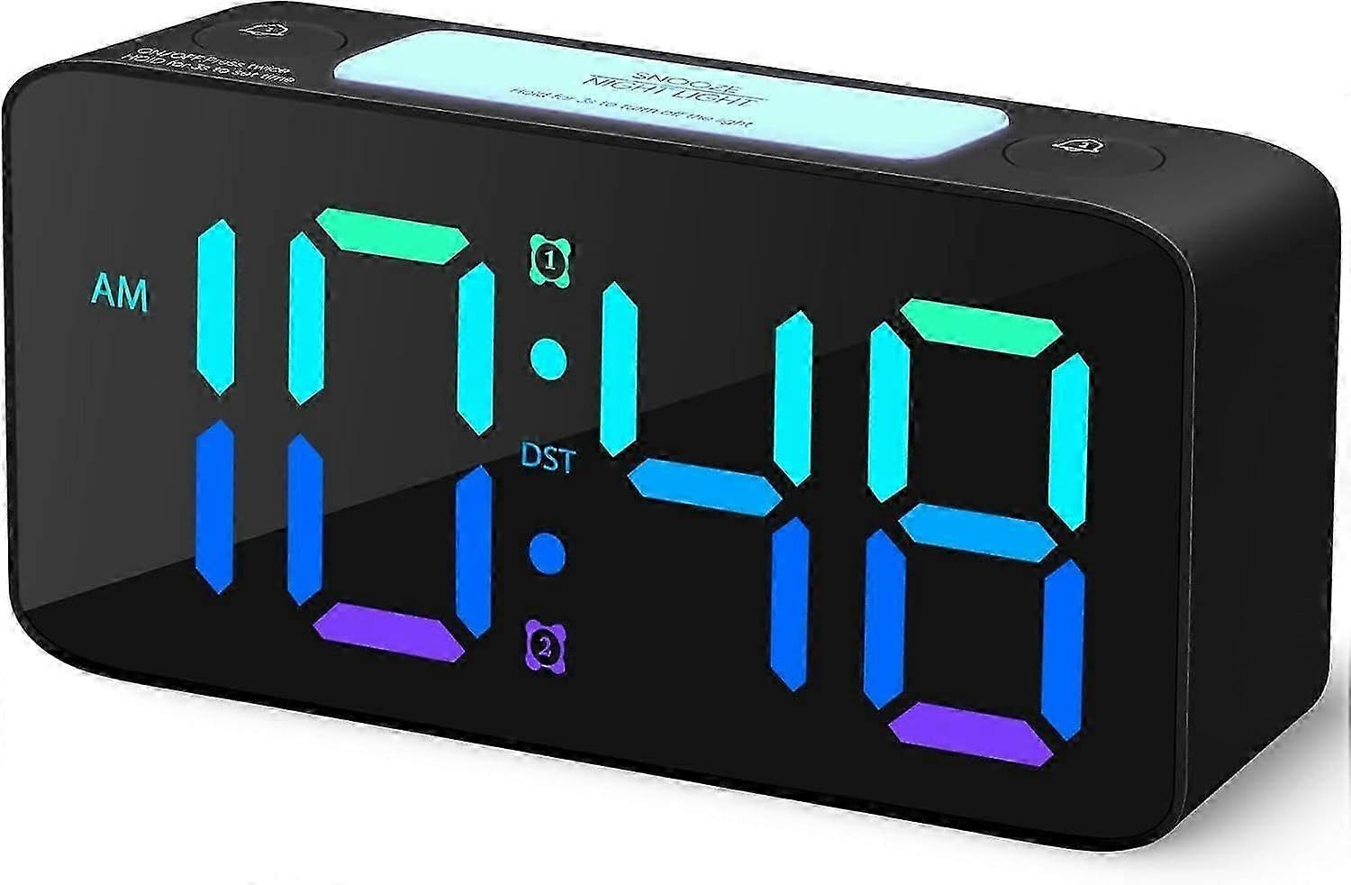 Réveil super fort pour gros dormeurs avec veilleuse contre les pannes de réveil