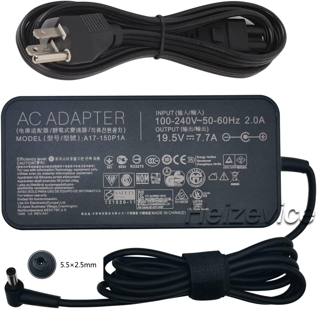 Heizevice 19.5V 7.7A 150W A17150P1A AC Adapter for Asus