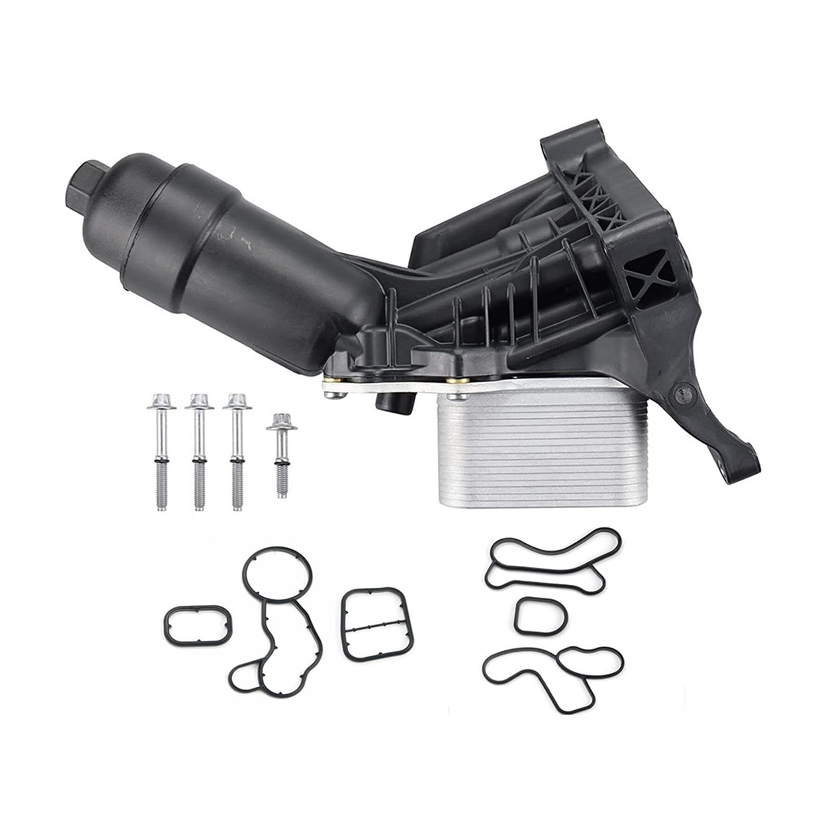 SaDity Filtro de aceite de motor de aluminio 11428596283 11428586673 Compatible con BMW F15 F20 F25 F26 G01 G02, enfriador de aceite de piezas de automóvil con junta