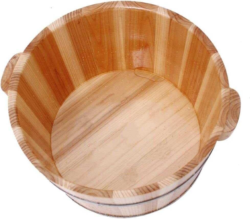 Bañera para pies de madera maciza Wcxixo miniatura 2