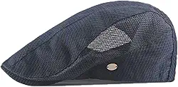 Boina de malha unissex respirável verão boina ajustável boné de hera boina irlandesa motorista