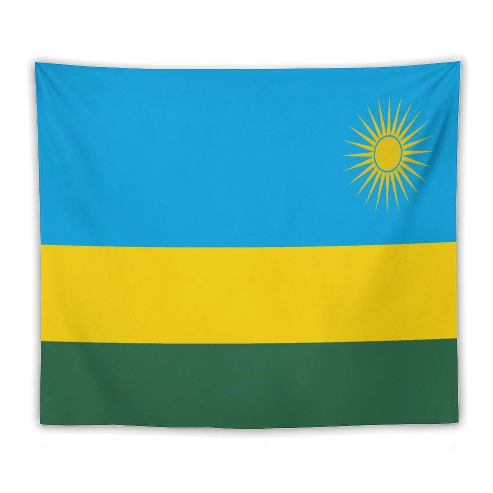 XingFox Rwanda Flag Tapestry Wall Hanging, National Flag Art Wall Decoration Tapestry, For Bedroom Living Room Dorm Home Decoration, 50"x60"