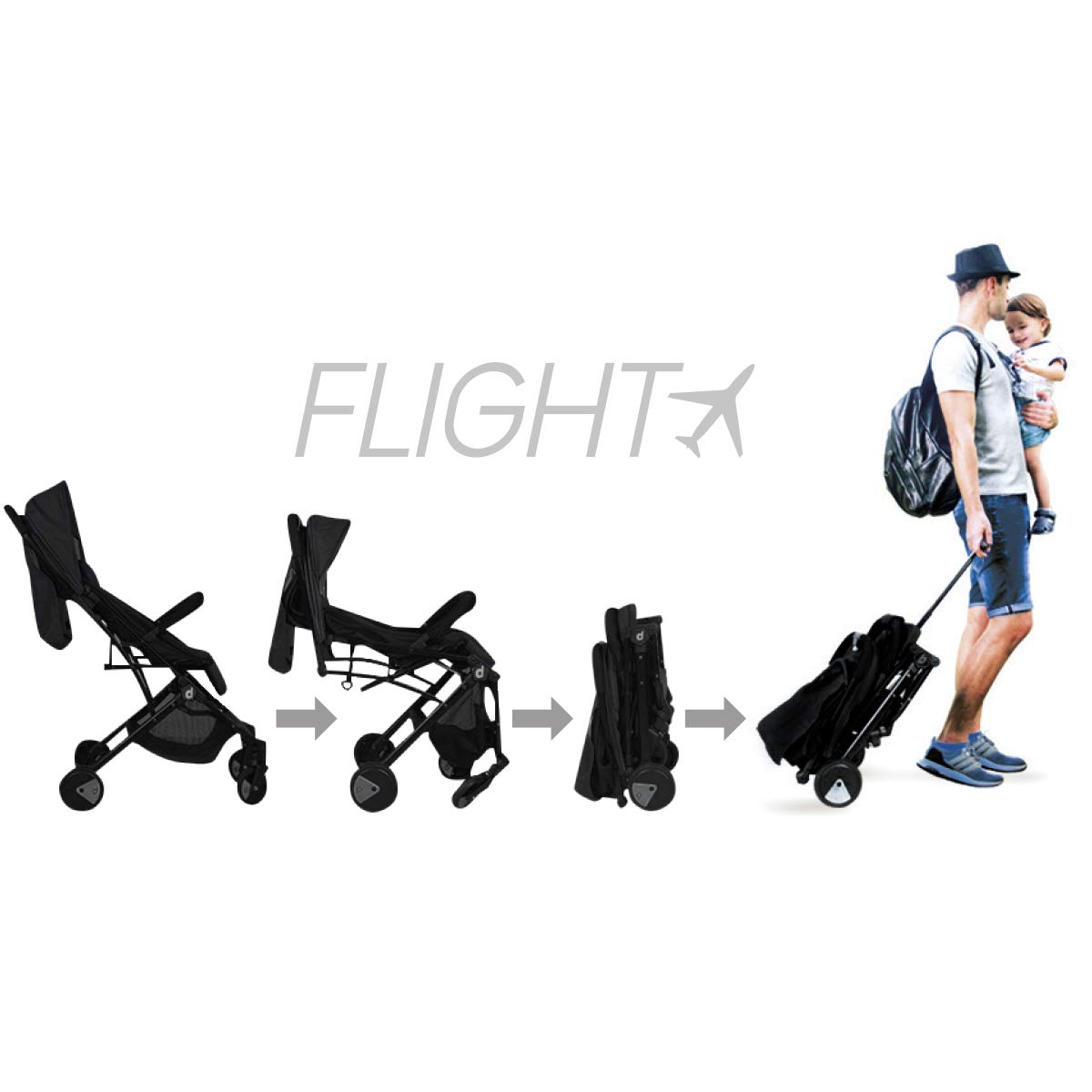Asalvo SILLA DE PASEO FLIGHT BLACK GREEN