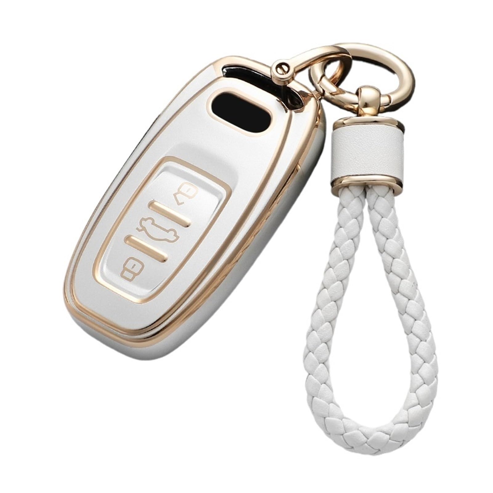 Etui na klucze Powłoka TPU Osłona pilota do Audi A1 A3 A4 A5 A6 Q5 Q7 R8 TT | Ultracienkie etui na klucze z TPU, precyzyjne wycięcia, pełna ochrona, łatwy montaż zatrzaskowy(Type4)