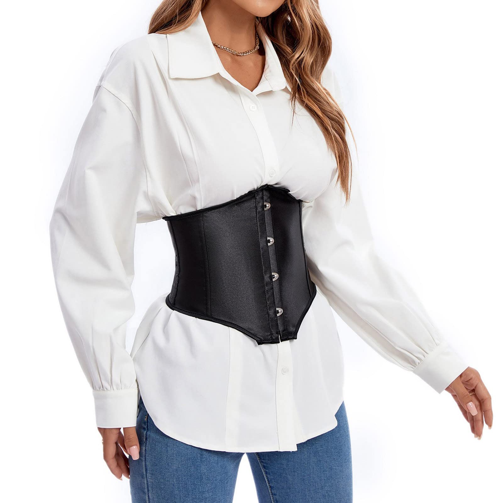 Womens Victorian Renaissance Corset Bustier Underbust Waist Trainer Cincher Corsets Waistcoats Vest No Blouse
