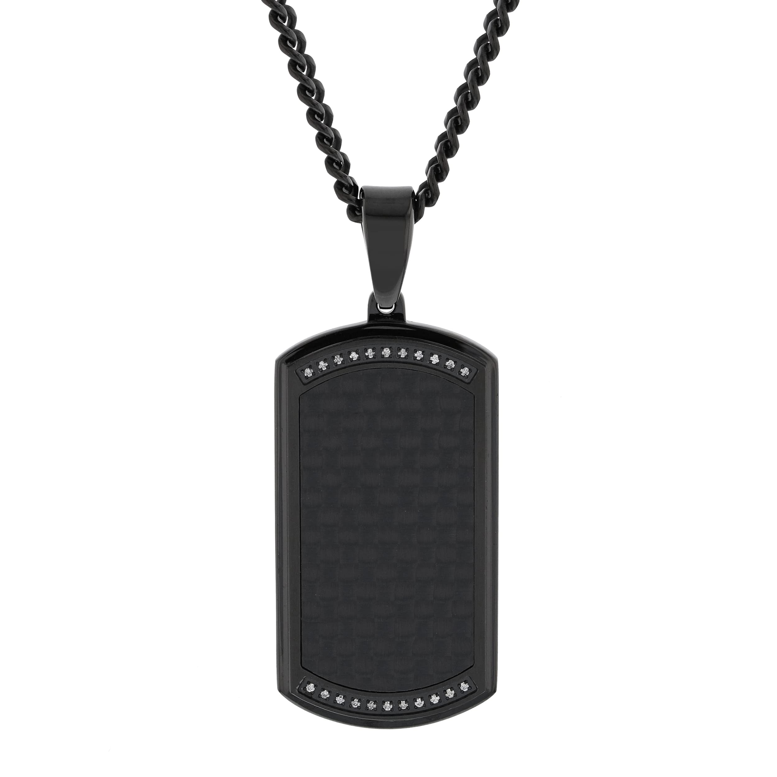STEEL NATION JEWELRYStylish Stainless Steel Dog Tag Pendants for Men with Twisted Curb Chain Necklaces - 24-inch I Choice of Styles and Colors