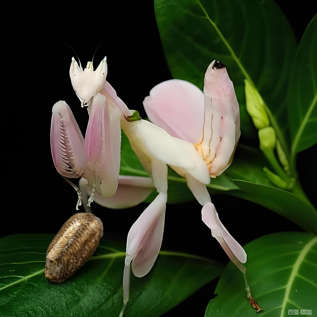 Orchid Mantis Eggs with a Free Observation Hatching Pack (1 Eggshell) – Equipped with a Transparent Window Pocket to Observe The Hatching Process, Each Ootheca can Produce up to 200 Baby mantises