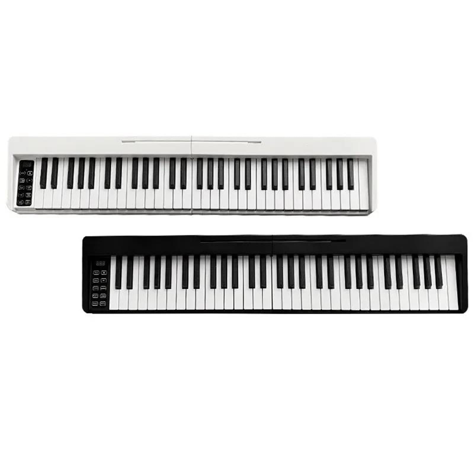 Profesjonalne Pianino Elektroniczne 61 Klawiszowe Składane Organy Elektroniczne Przenośne Dla Początkujących Profesjonalne Instrumenty Klawiszowe(Wkite)