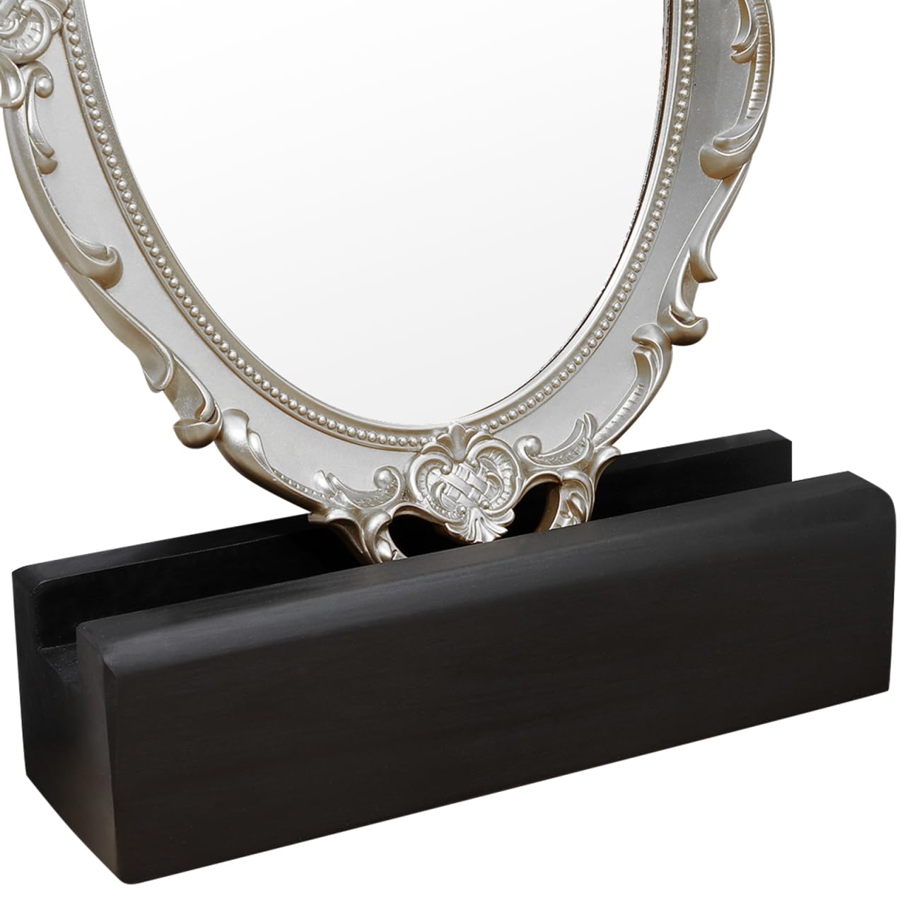 Angoily Cavalletto per specchio da trucco, supporto per specchio da pavimento, senza cornice, supporto per specchio in legno