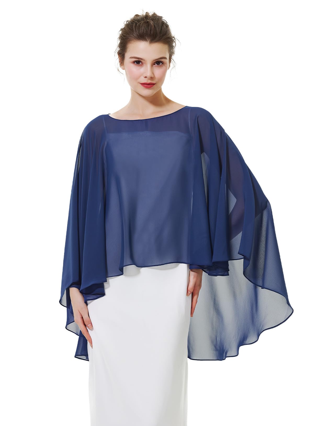 BEAUTELICATE Capa Poncho Gasa Fiesta Mujer Chales de Novia Ligero Elegante para Boda Cerimonia Evento Formal Graduación Cosplay Elf