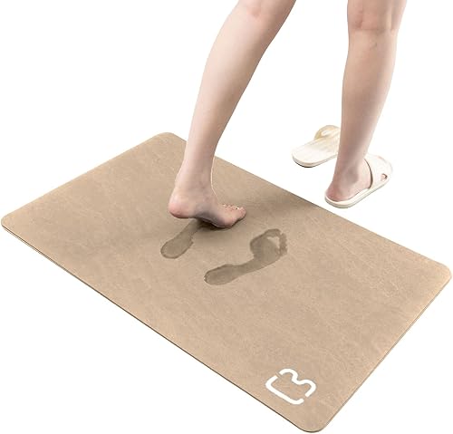 Alfombra de baño de tierra de diatomeas para bañera, de secado rápido, antideslizante, tapete de piedra de baño, tapete de baño súper absorbente,