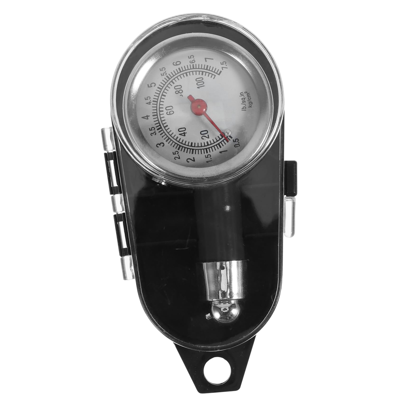 Cabilock 5 Pièces moniteur de pression des pneus jauge portable Vérification de la pression des pneus vérifier Gage de pression des manomètres pour de voiture Plastique Noir