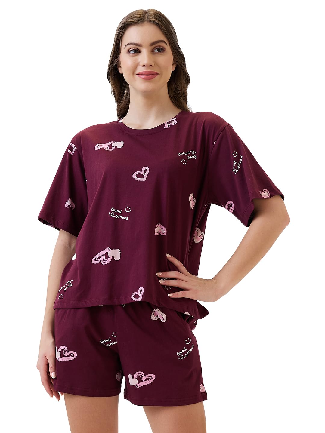 AV2 Women's Cotton Printed Round Neck Sleeveless Nightsuit Pajama Set| Bermuda Shorts Set | Casual Night Dress -2893 - Review, Price and Buying Guide
