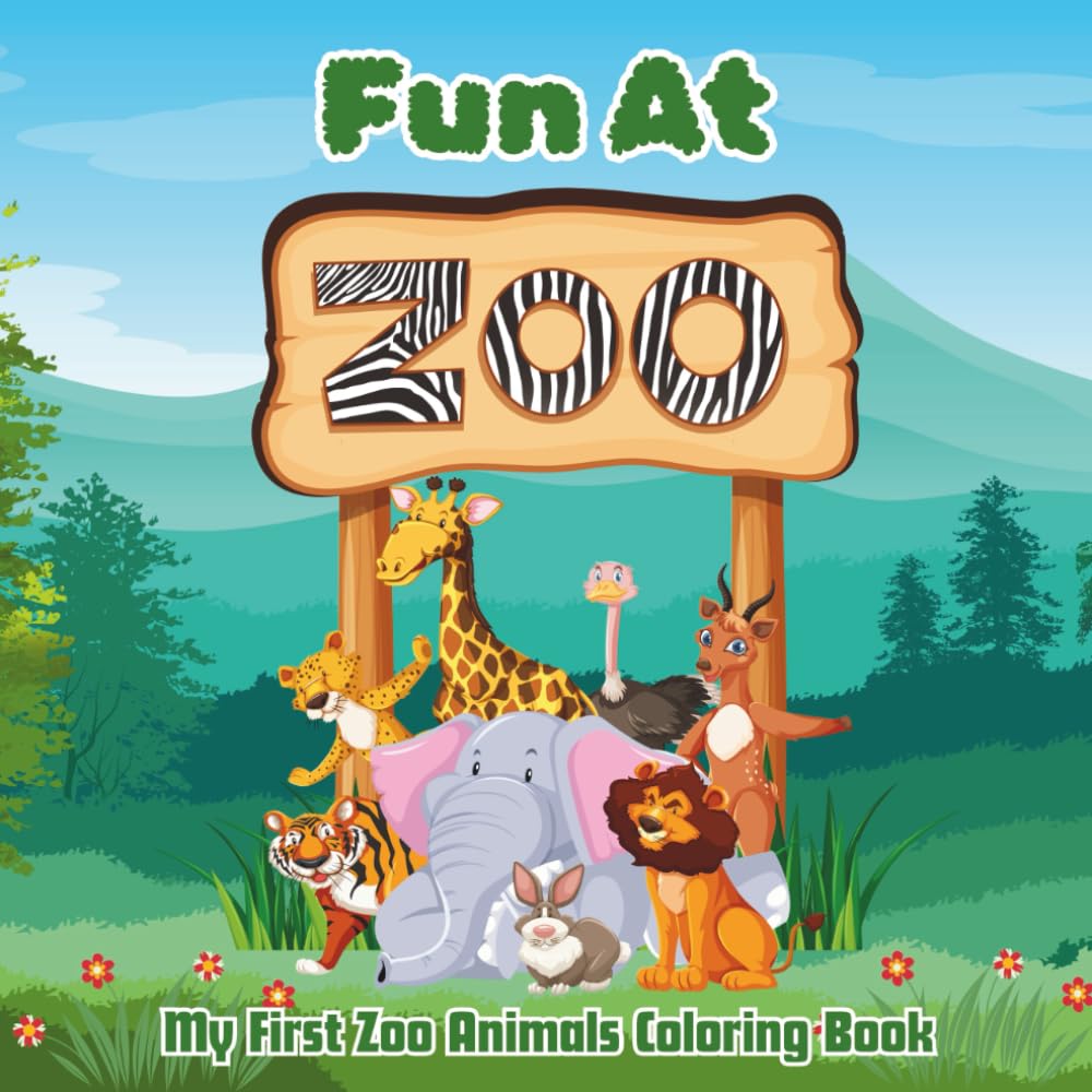 Fun at Zoo: coloring book