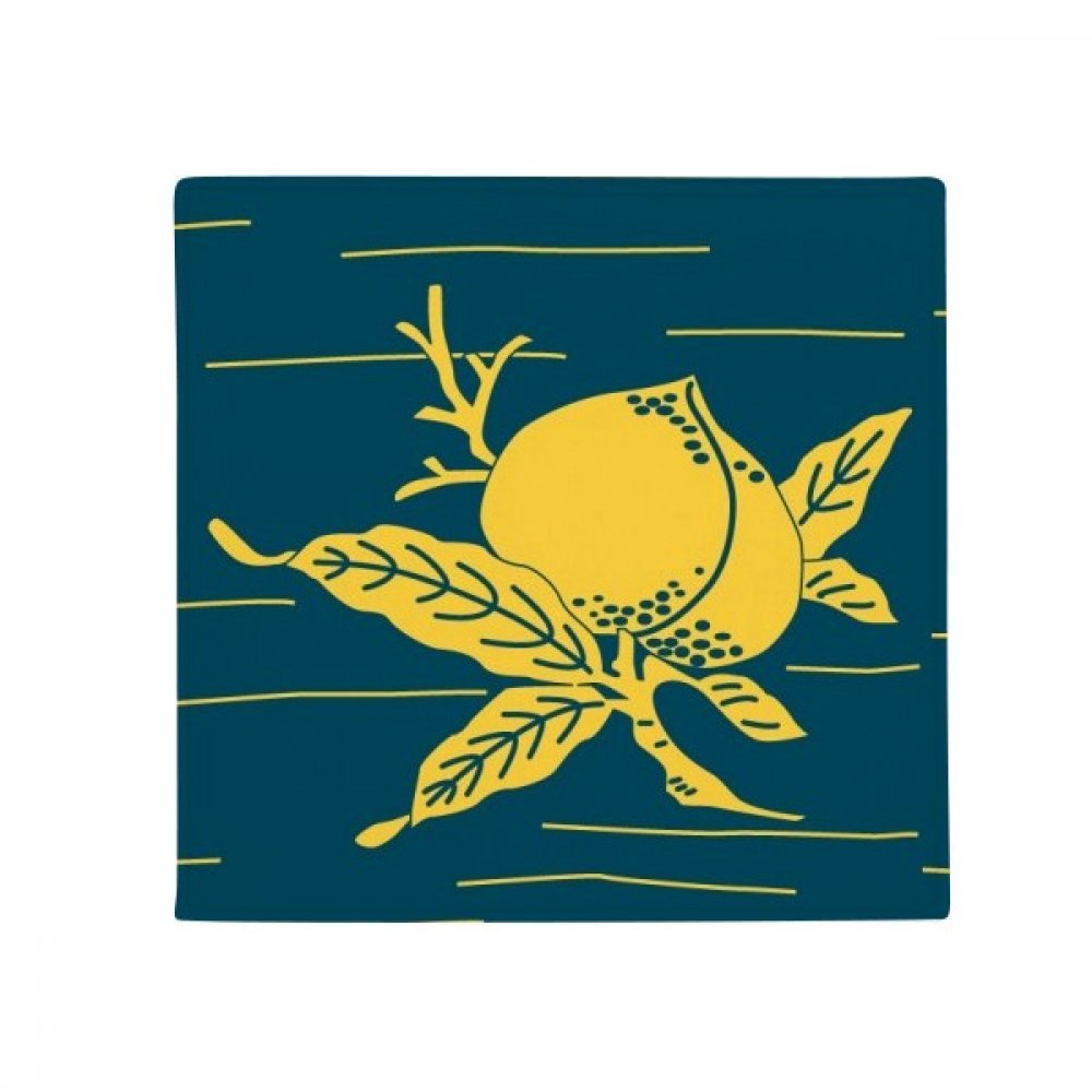 Pet Mat Tapis de Sol Pêche Jaune 80x80cm pour Cuisine et Entrée
