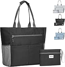 Family Beach Bag, XL Bath Bag with Mini Bath Bag, Beach Bag, Shopping Bags for Travel, Shopping and Daily Life (Black)