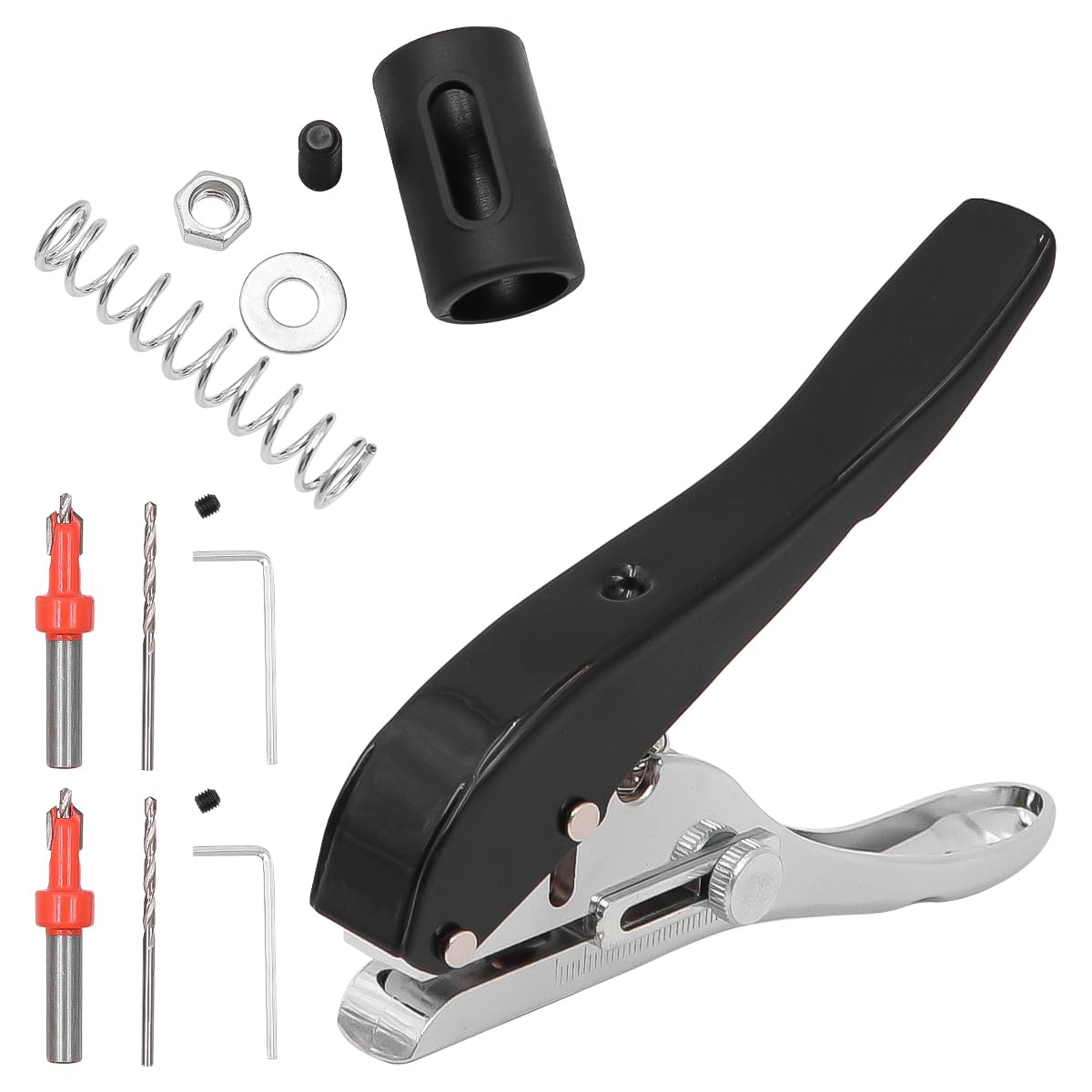 Alnicov Hole Punch 8mm Single Hole Punch Screw Cover Hole Punch Set for Photo Paper PVC Cards Edgebanding - Image 2