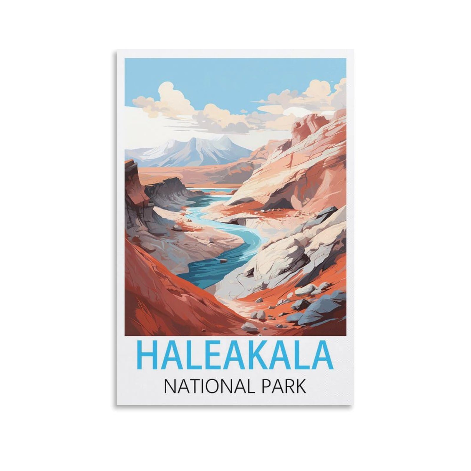 Vintage Metal Tin Sign Haleakala National Parks Metal Wall Art Bar Sign for Kitchen Pubs Coffee Metal Wall Decoration 15x30cm