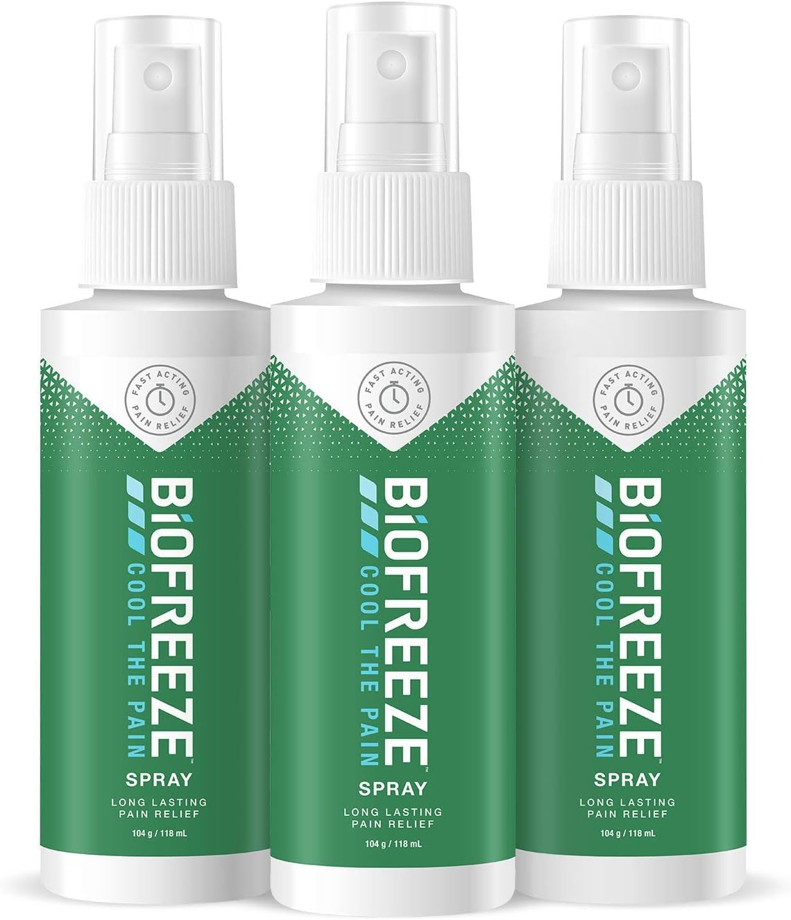 3 Pack Relief Spray 118ml Bundle - Cooling Topical Analgesic for On-The-Go Use, Long-Lasting Soothing Cold Therapy, Fast-Acting Targeted Muscle, Joint & Back Discomfort