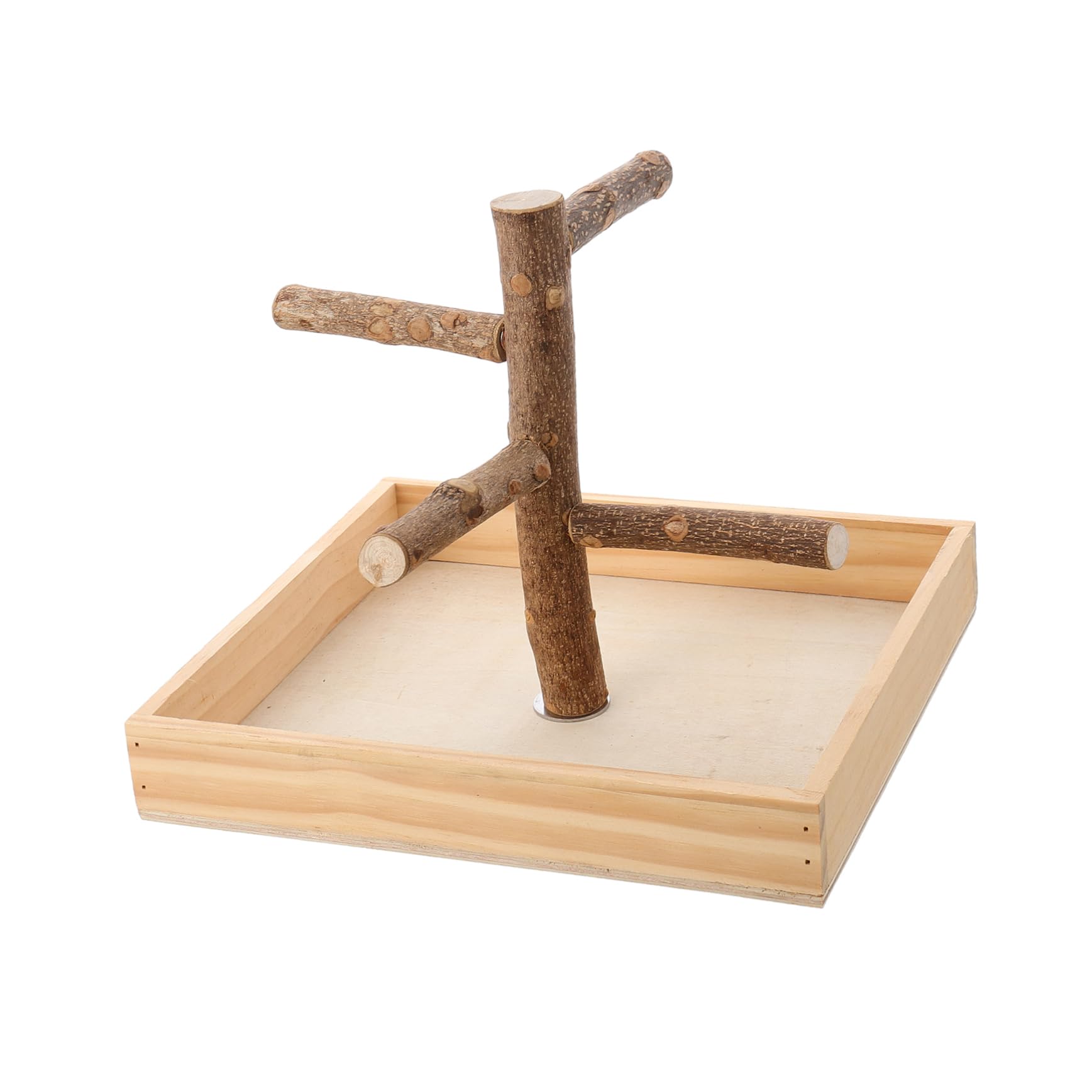DOITOOL de Pájaros de Madera para Loros Pequeño Superficie Rugosa para Entrenamiento, Soporte de Juego para Mascotas, Accesorio para Jaulas y Ejercicio de Patas