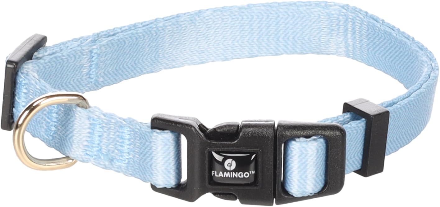 Flamingo Dog Collar Noekie Blue XS 20-35cm 10mm