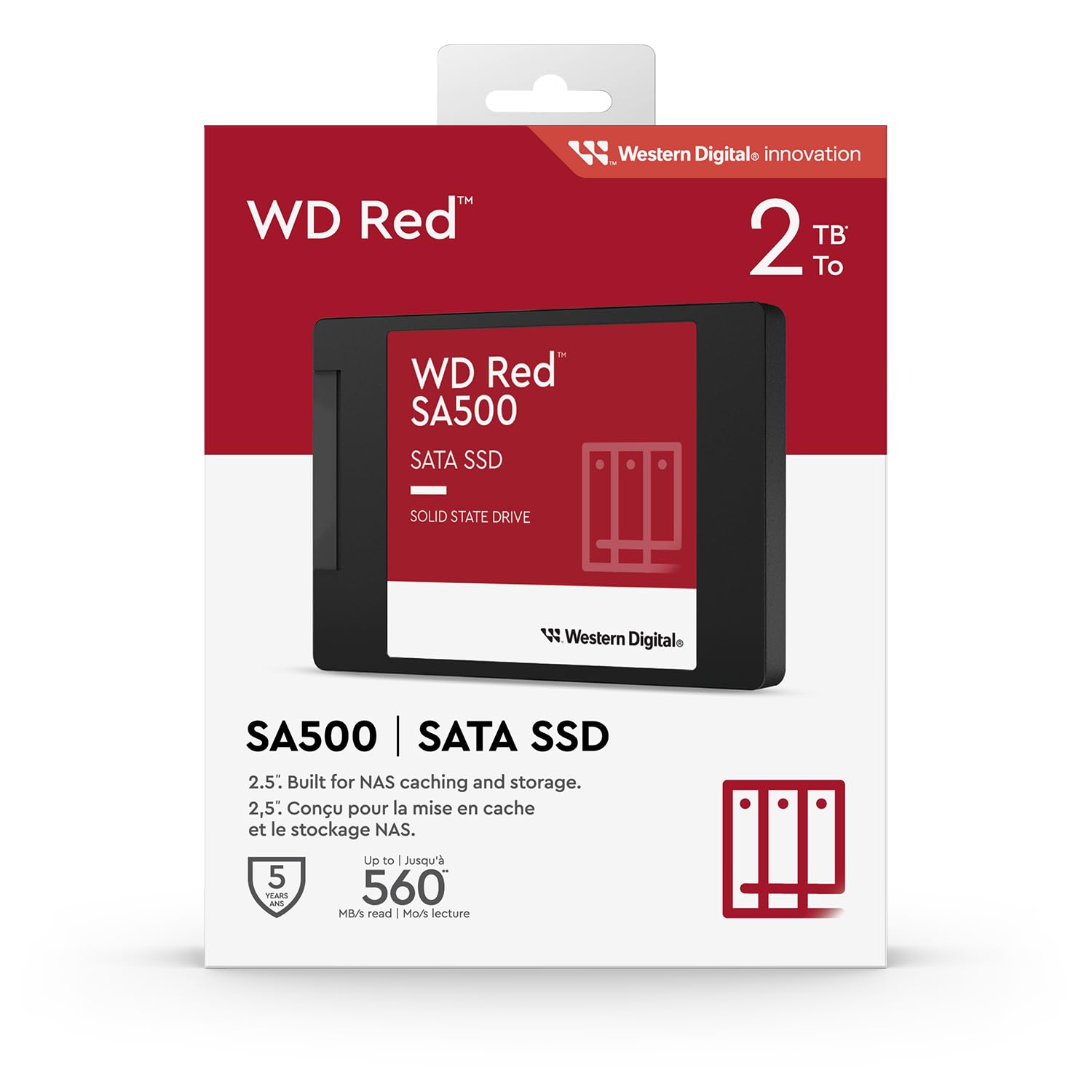 WD Red SA500 2 TB SSD NAS SATA, 2.5 Inch