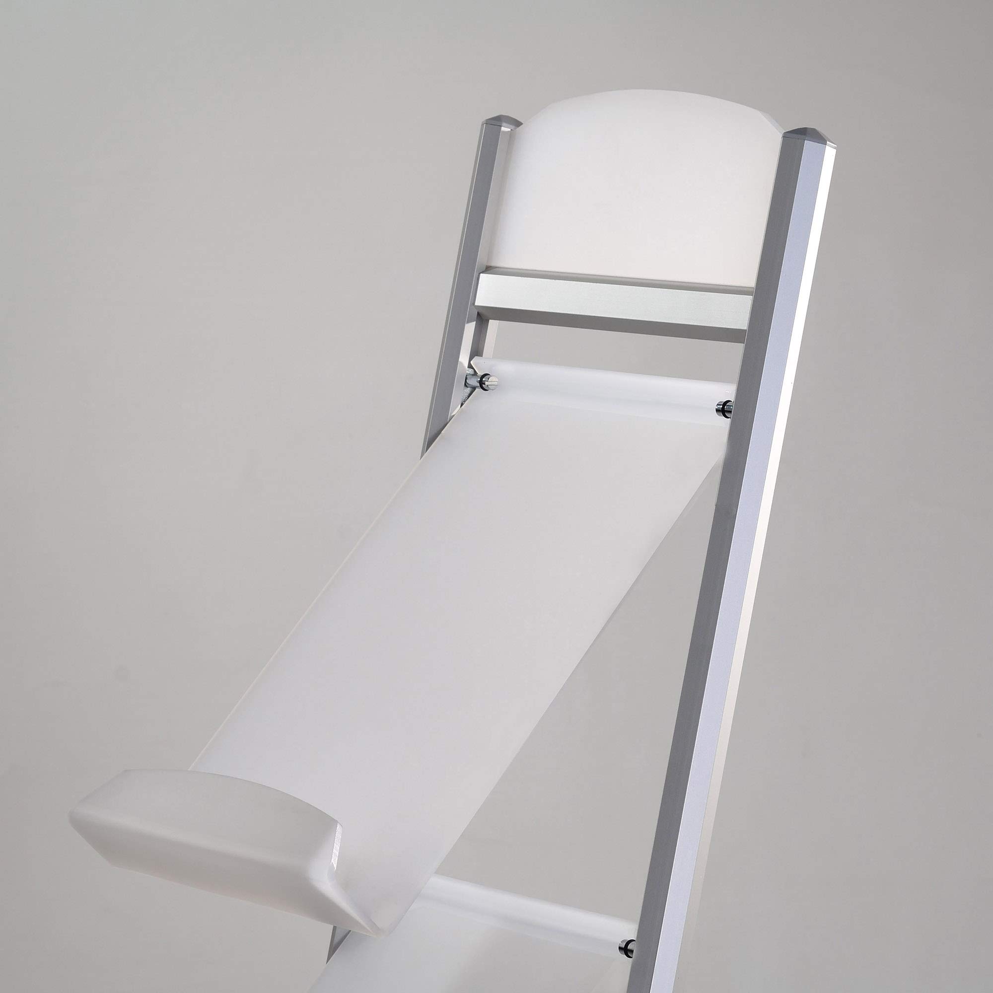 Boden-Prospektständer Rapid DIN A4 | Aluminium Prospekthalter mit Acryl Prospektablagen (2 x DIN A4)