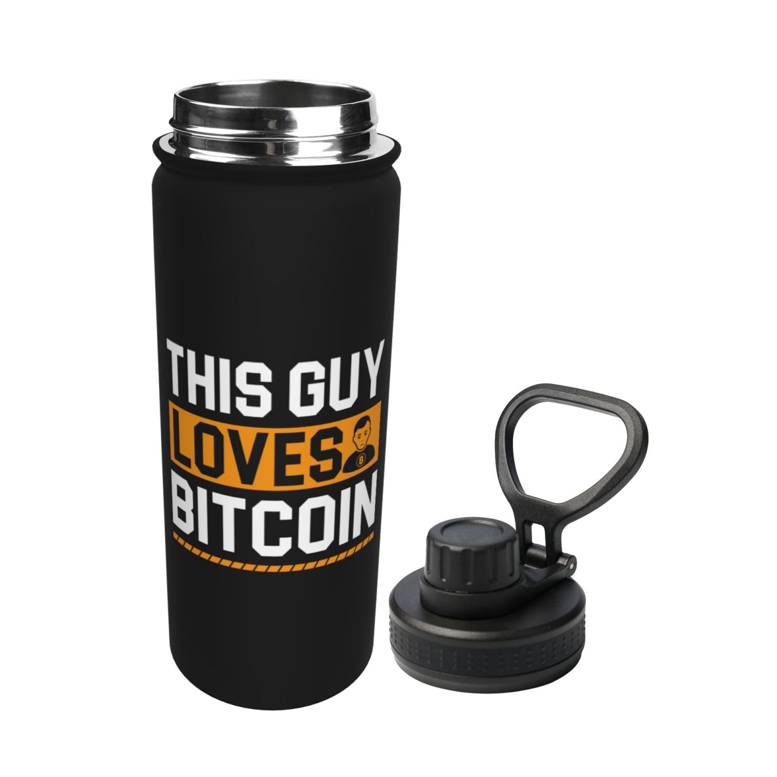Amazon.com: SIYTUAU This Guy Loves Bitcoin Water Bottle 18 Oz Stainless  Steel Water Bottles Leak Proof Outdoor Sports Insulated Water Bottle Funny  Bottle Water : Sports & Outdoors