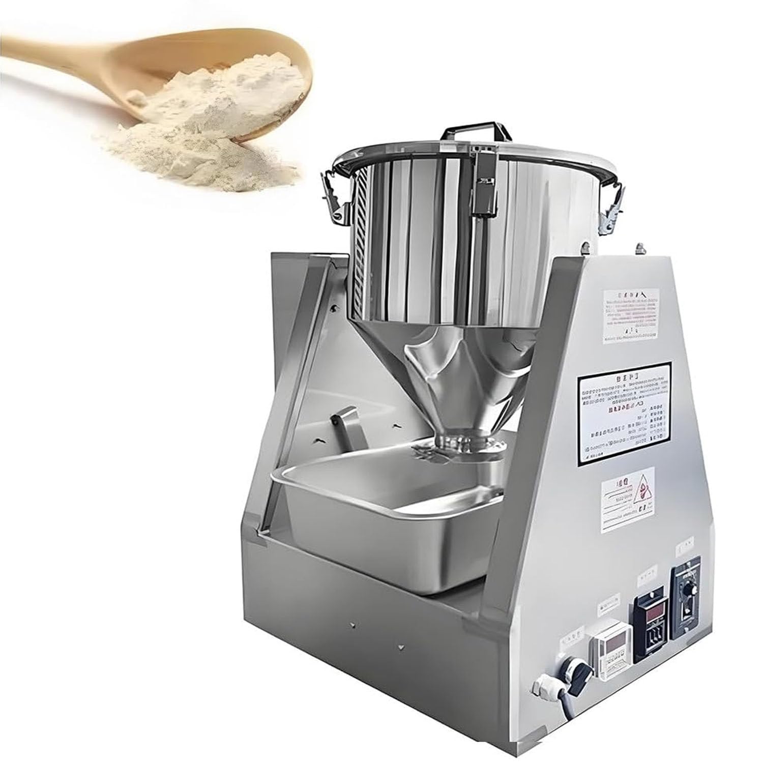 Miscelatore Elettrico Polvere Secca,Miscelatore Alimentare Commerciale,10l + Miscelazione Efficiente + velocità Regolabile, Mescola Polveri/Granuli per Cibi/Gewürze/Prodotti Alimentari 10L