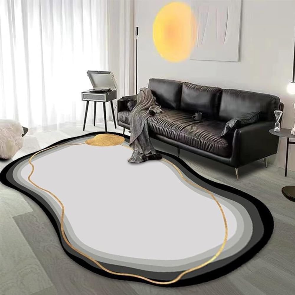 Tapis moderne abstrait pour salon design et chambre chaleureuse