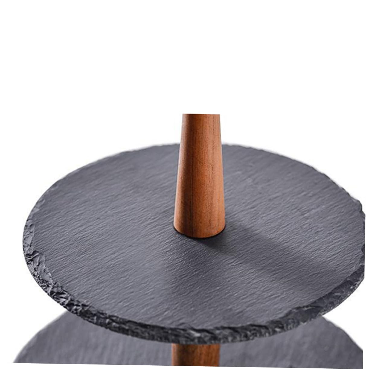 MAGICLULU Plateau de Sushis Rond Japonerie à Deux Niveaux en Bois 1 Pièce