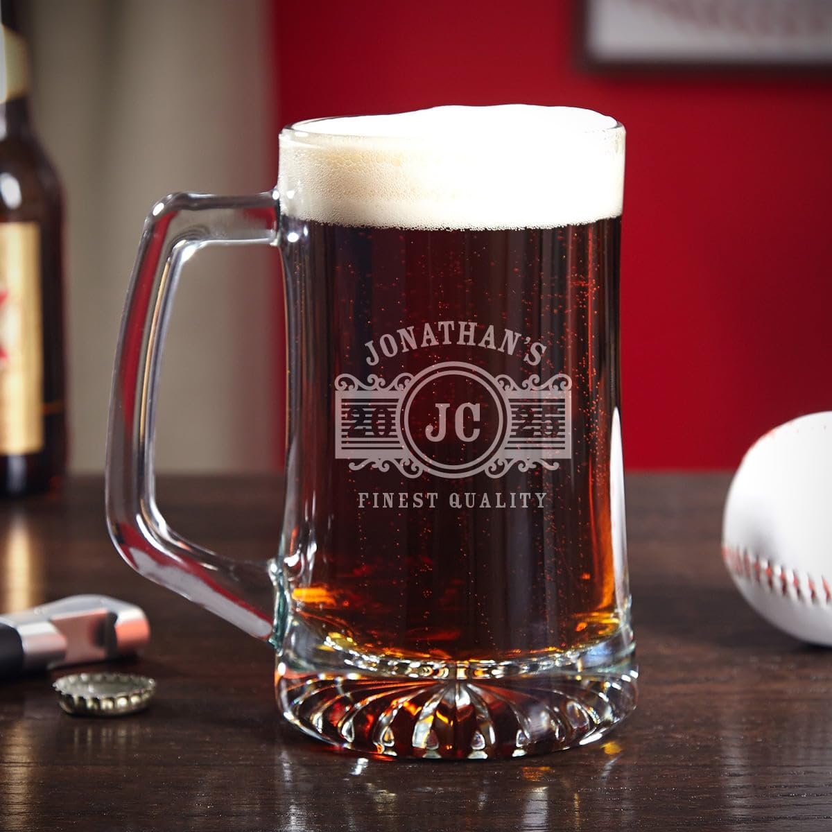 Amazon.com | HomeWetBar Personalized Beer Gift Set: Beer Mugs & Steins