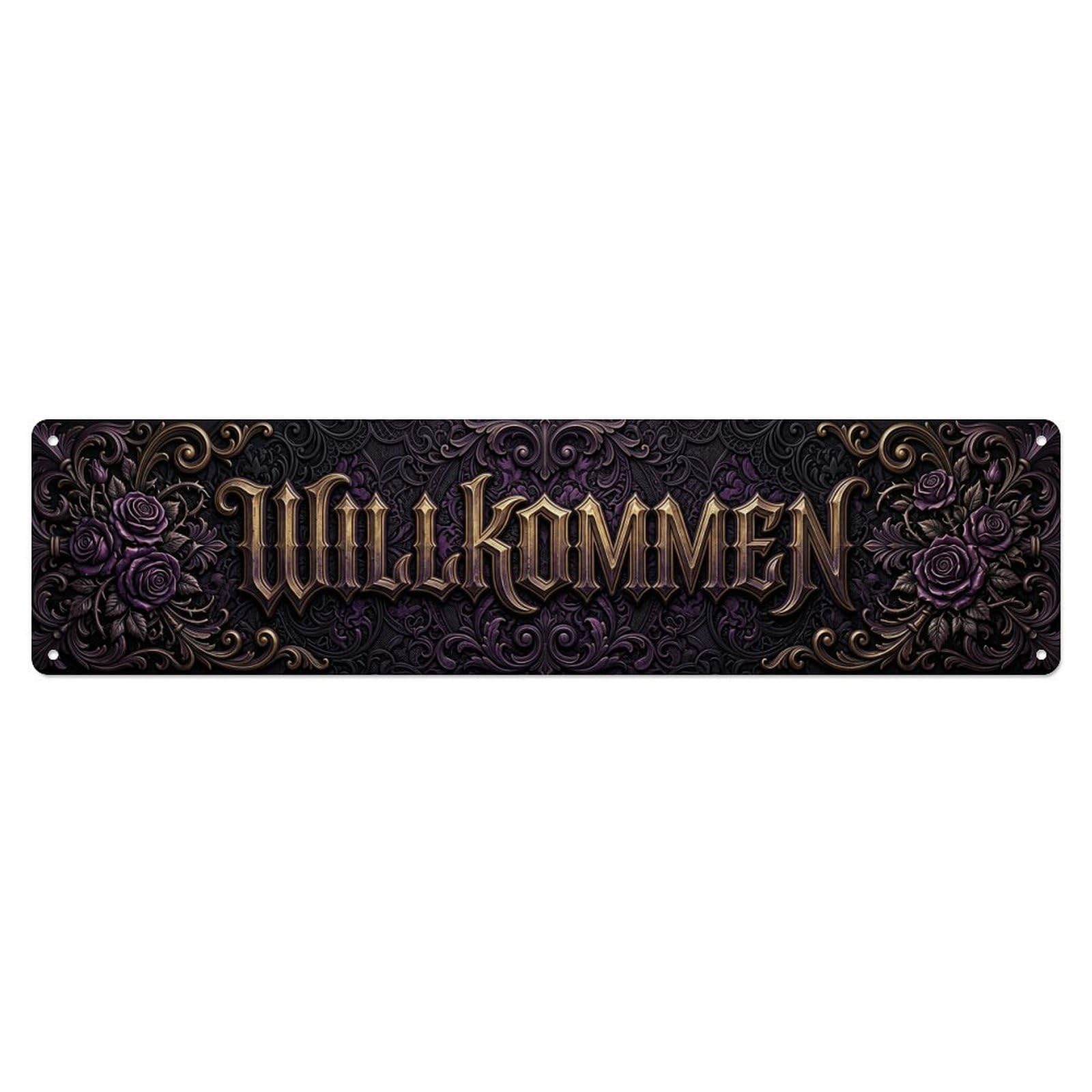 Gothic Victorian Dark Romance Welcome Metal Tin Sign