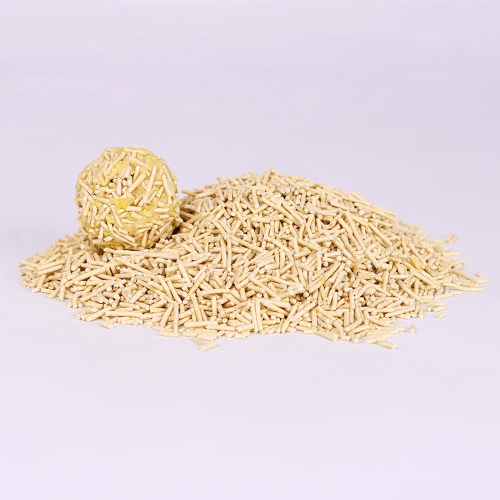 Arena para Gatos deTofu ecológico Vegetal Arena Natural Aglomerante (Lemon-24L)