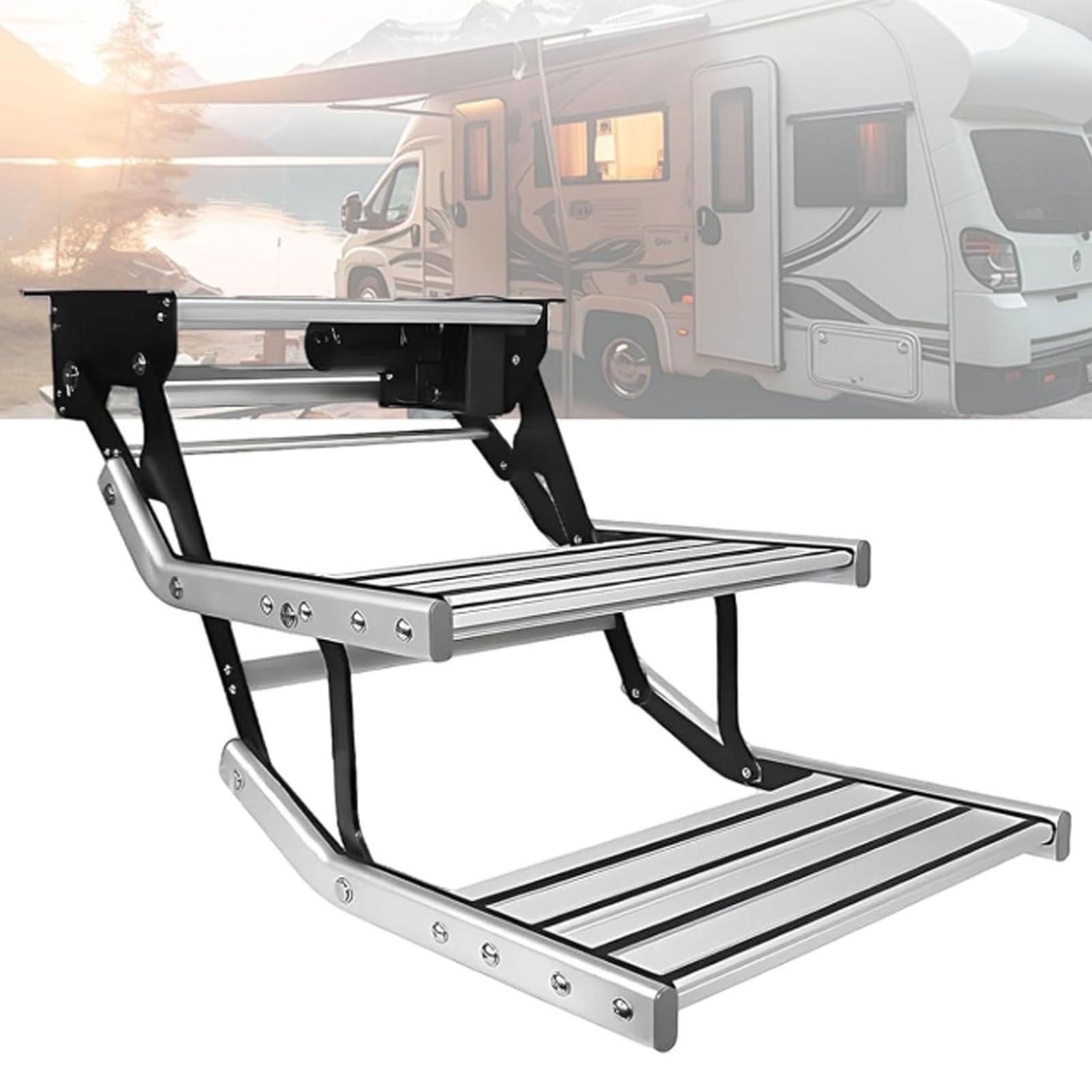 Marchepieds rétractables 24V avec LED haute visibilité charge 181kg