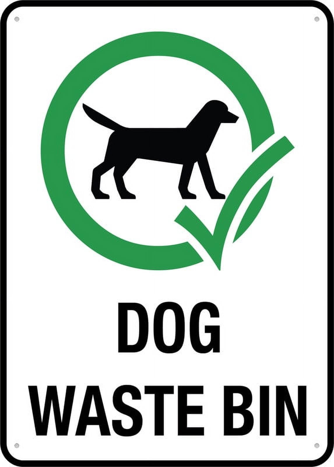 Peiyeety A06 Dog Waste Win Sign 12X8 Inch Aluminum Uv Ink Printed For House And Business